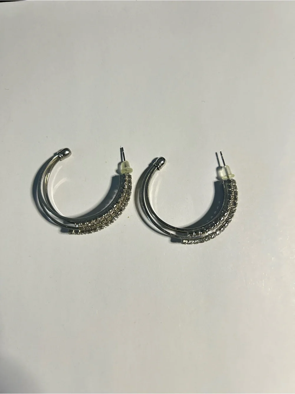 Cubic Zirconia Hoop Earrings